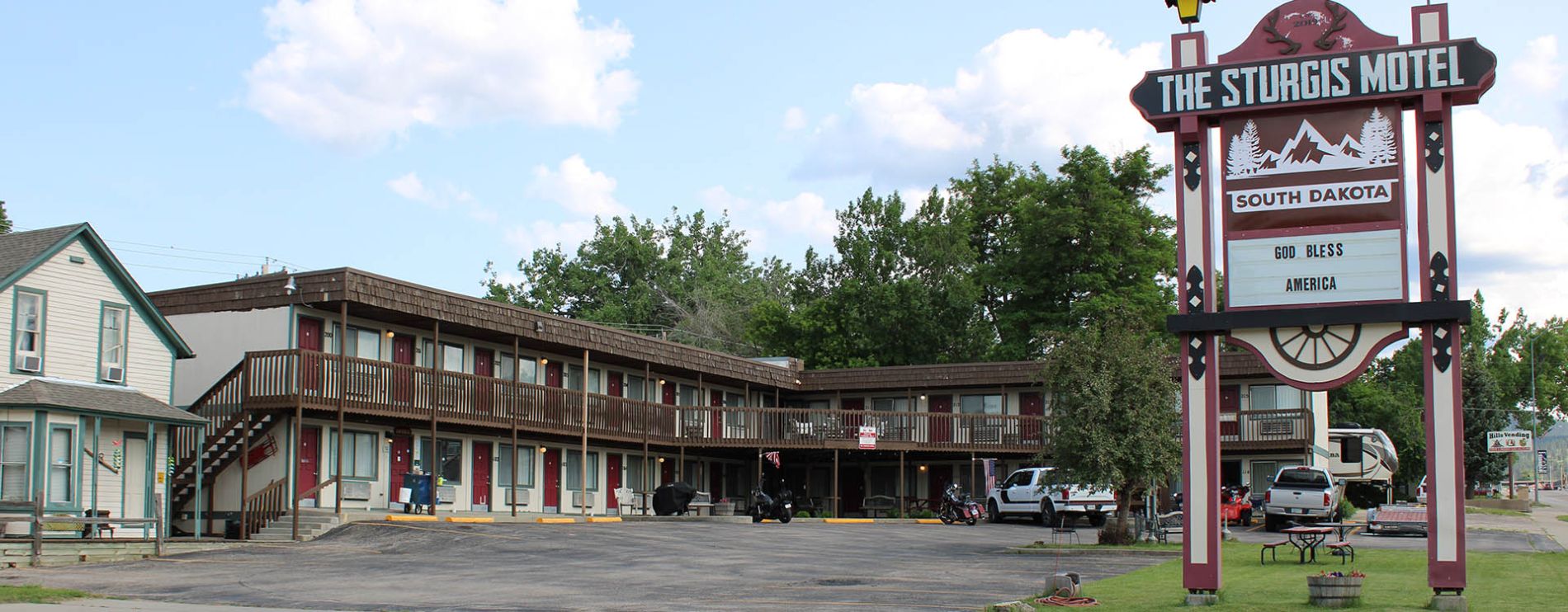 Photo of the exterior of The Sturgis Motel.