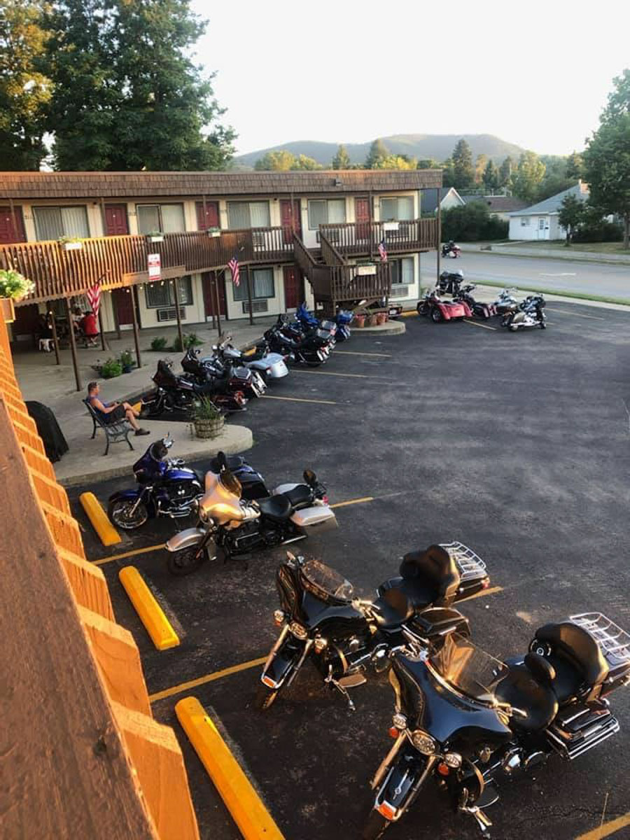 Exterior photo taken during the Sturgis Motorcycle Rally.