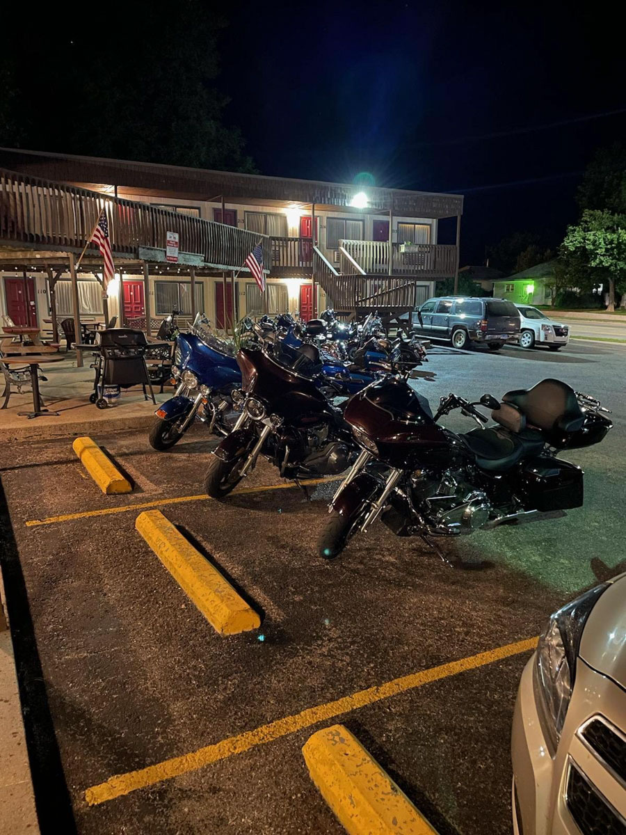 Exterior photo of The Sturgis Motel during the Sturgis Motorcycle Rally.