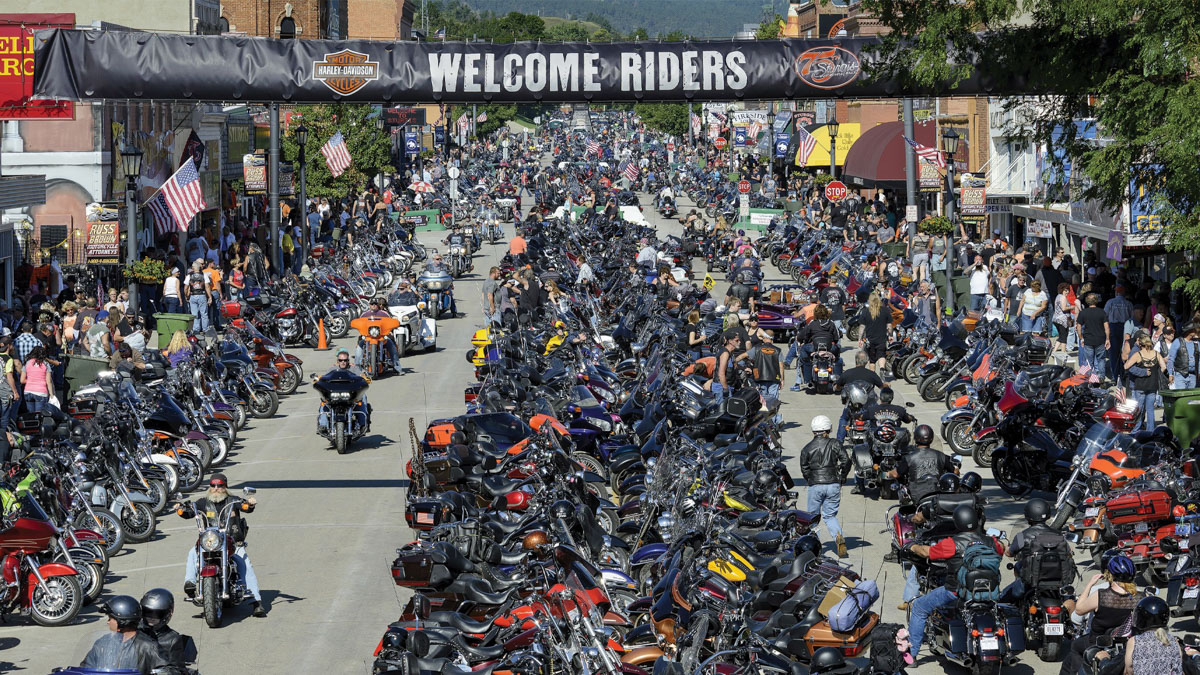 Photo of Main Street Sturgis, SD during the Sturgis Motorcycle Rally.